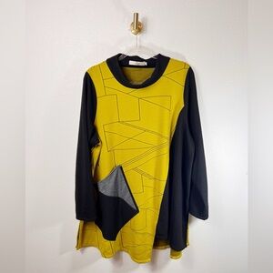 Cheyenne Asymmetrical Oversized Double Front Pocket Tunic Top Size L/XL